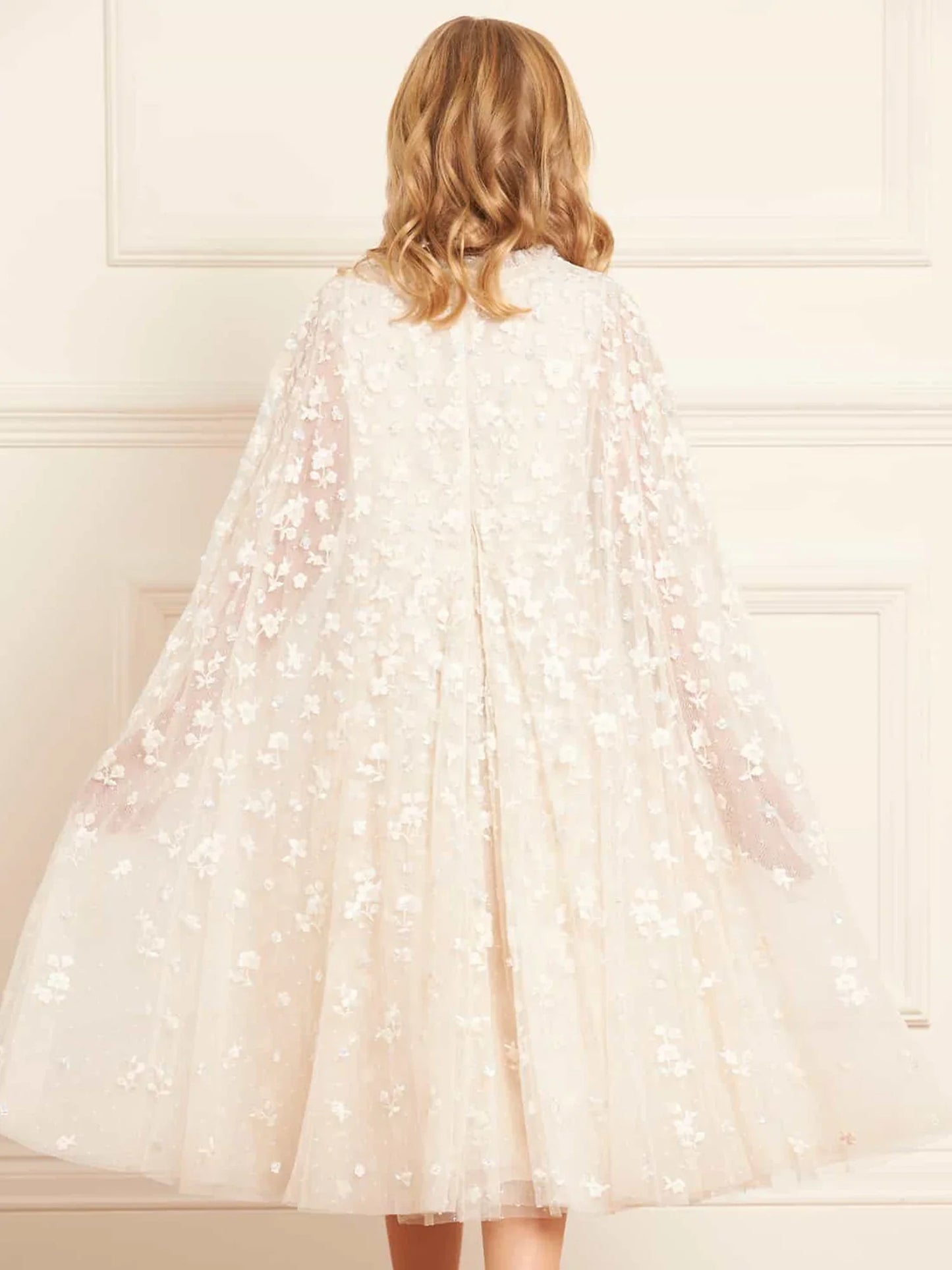 Dahlia Ditsy Cape Kid Dress