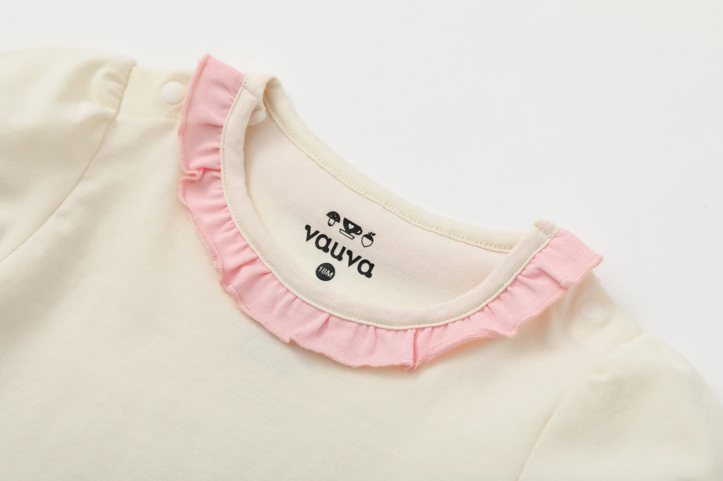 VAUVA Vauva SS24 - Organic Cotton Baby Girl's T-shirt Plain Print