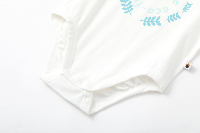 Vauva BBNS - Organic Cotton White Striped Pattern Bodysuits (2-pack) - My Little Korner