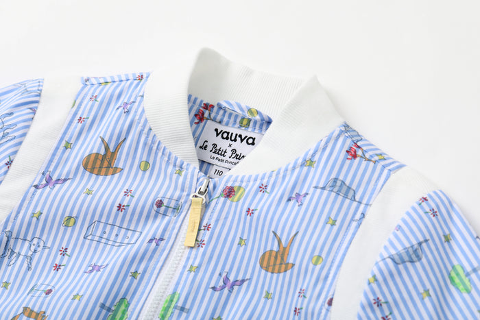 Vauva x Le Petit Prince - Toddler Boy Yarn Dyed Stripe Jacket - Blue