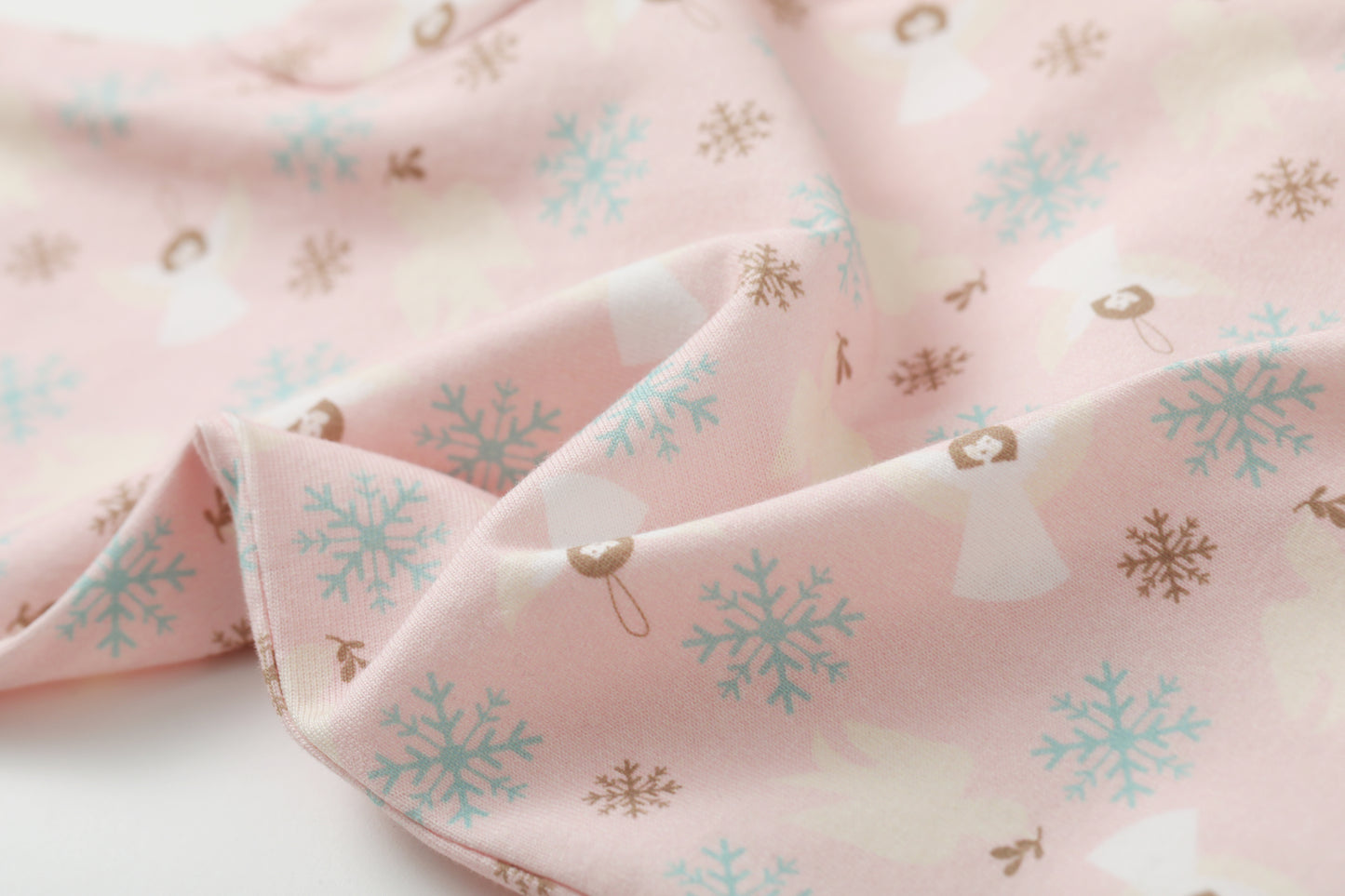 Angel-Print Puritan Collar Romper