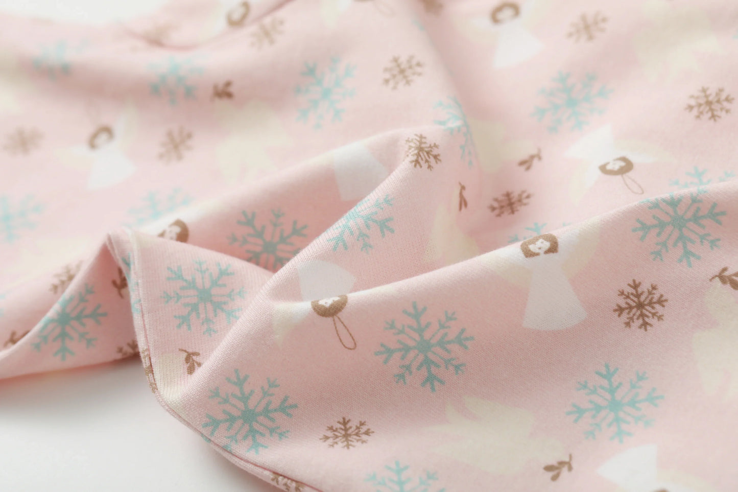 Angel-Print Puritan Collar Romper