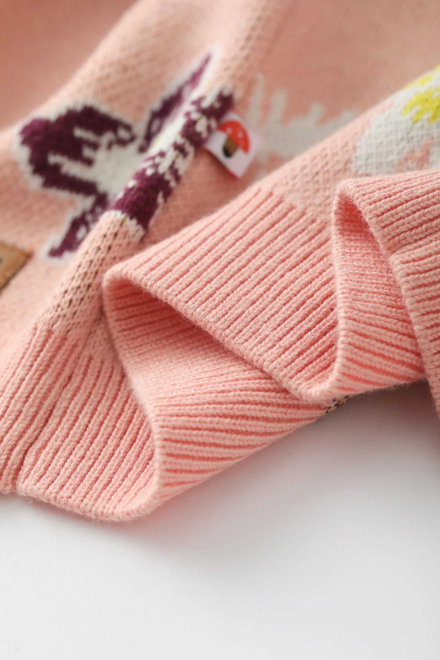 Vauva x Moomin Vauva x Moomin FW23 - Baby Girls Moomin Pattern Long Sleeve Knit Jacket (Pink) Coat & Jacket