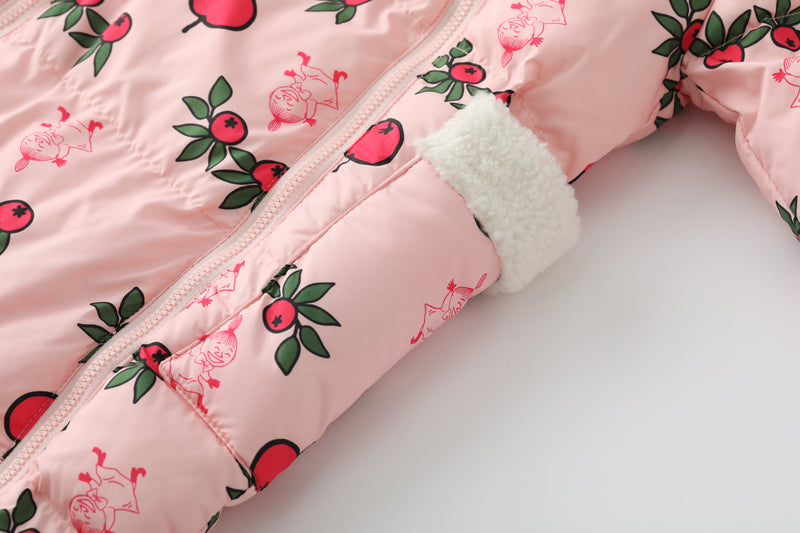 Vauva x Moomin FW23 - Baby Girls Long Sleeve Padded Romper (Pink)