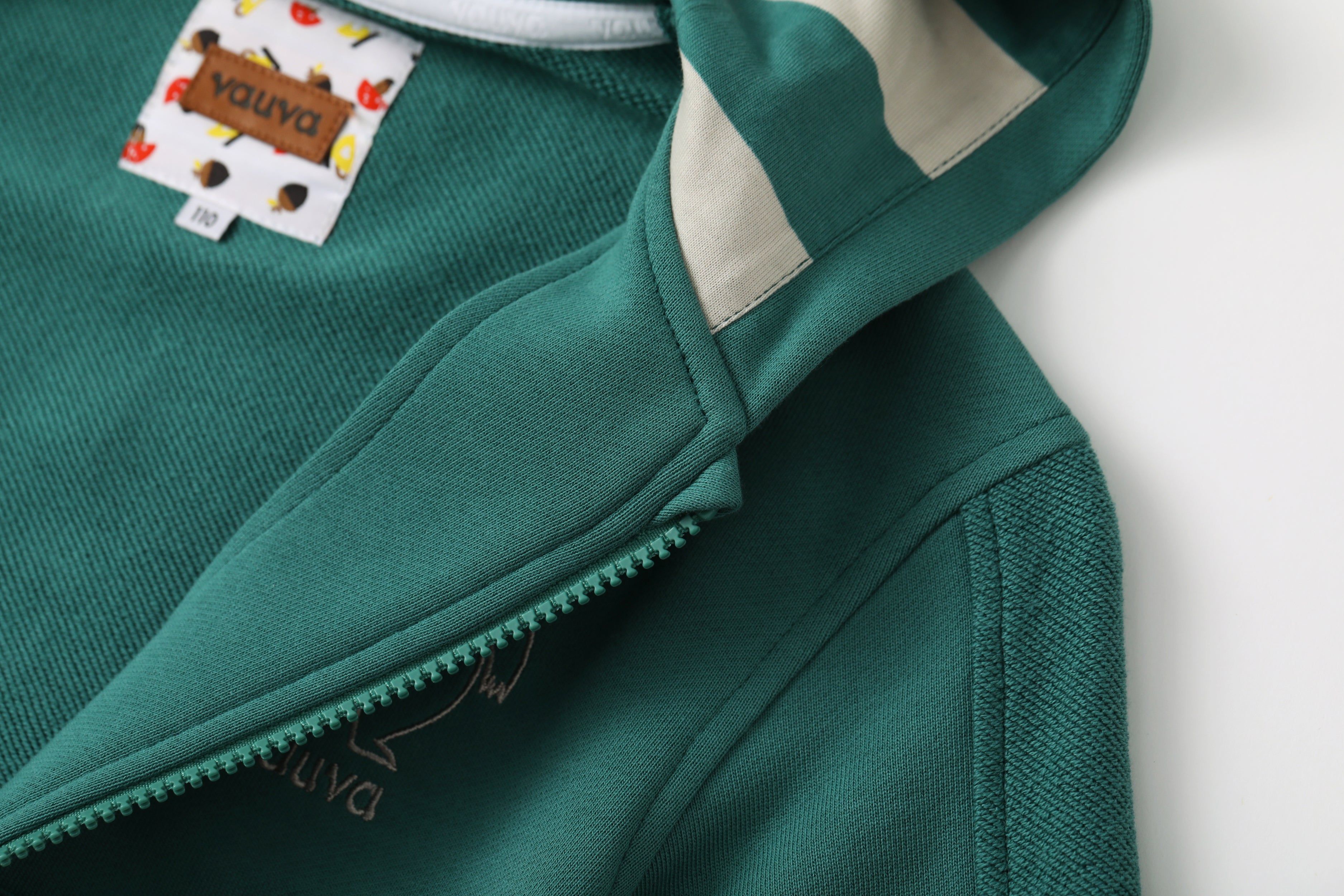 Bear-Embroidered Hooded Jacket