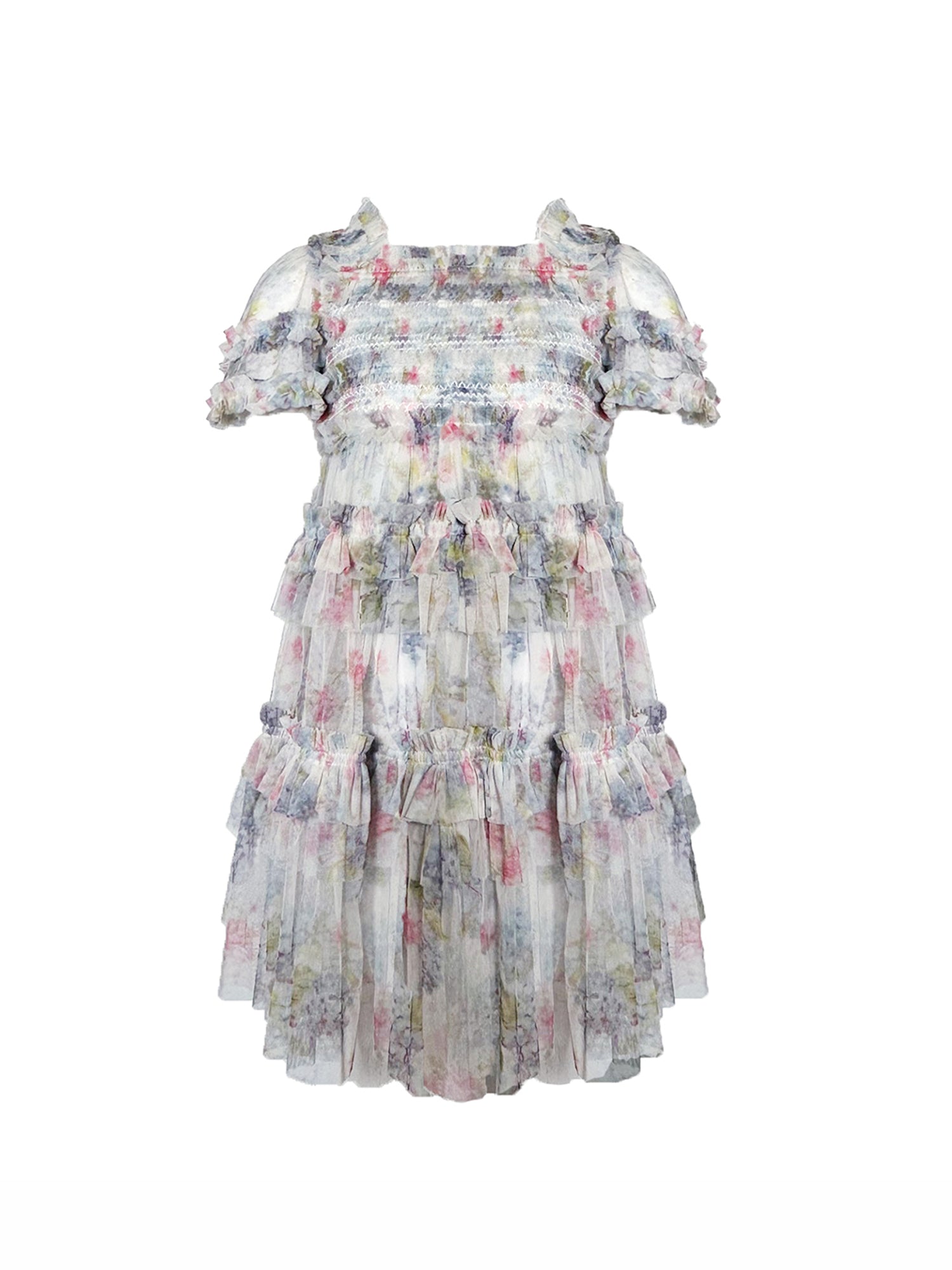 Hydrangea Frill Smocked Kid Dress