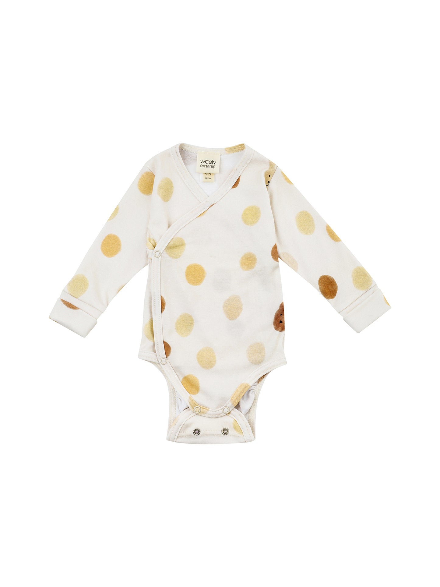 Big Dots Longsleeve Wrap Bodysuit (GOTS)