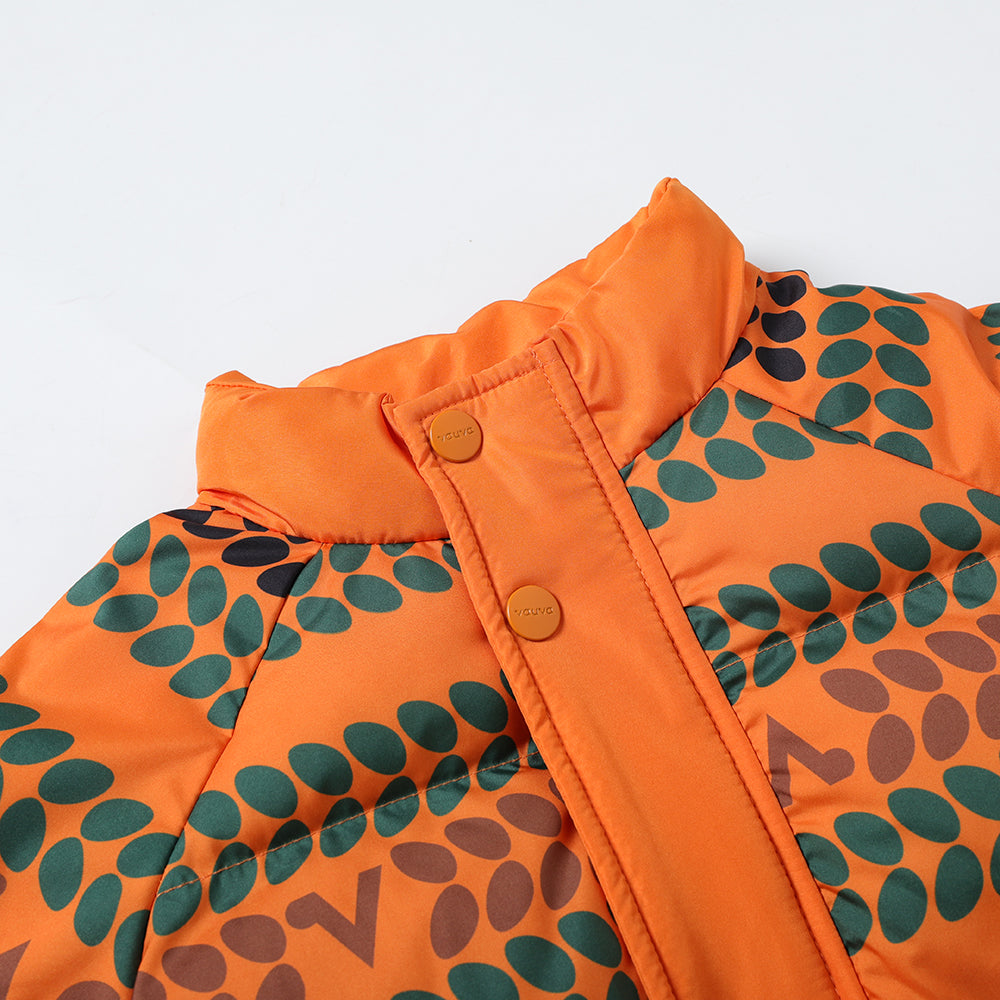 Vauva FW23 - Boys' Ribbon Down Jacket (Orange)