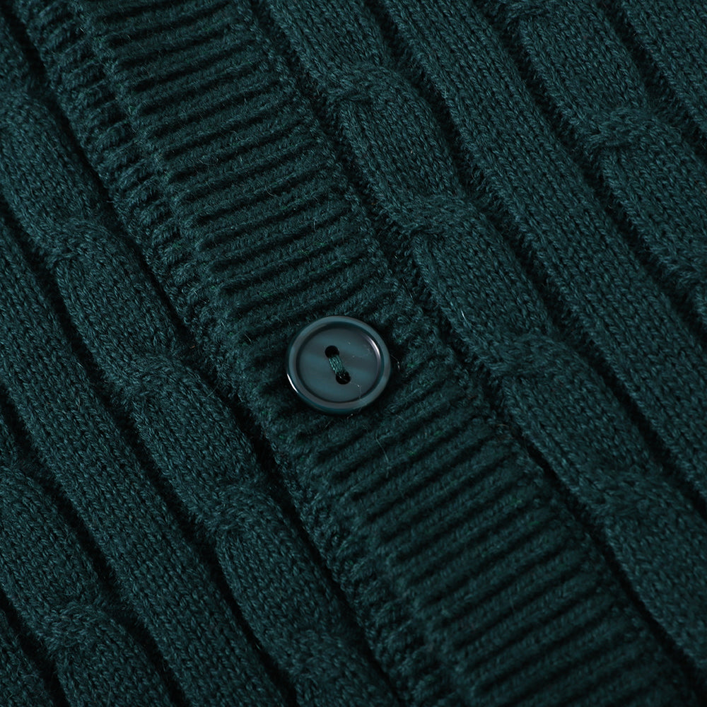Vauva FW23 - Boys Braided Long Sleeve Knit Jacket (Green)