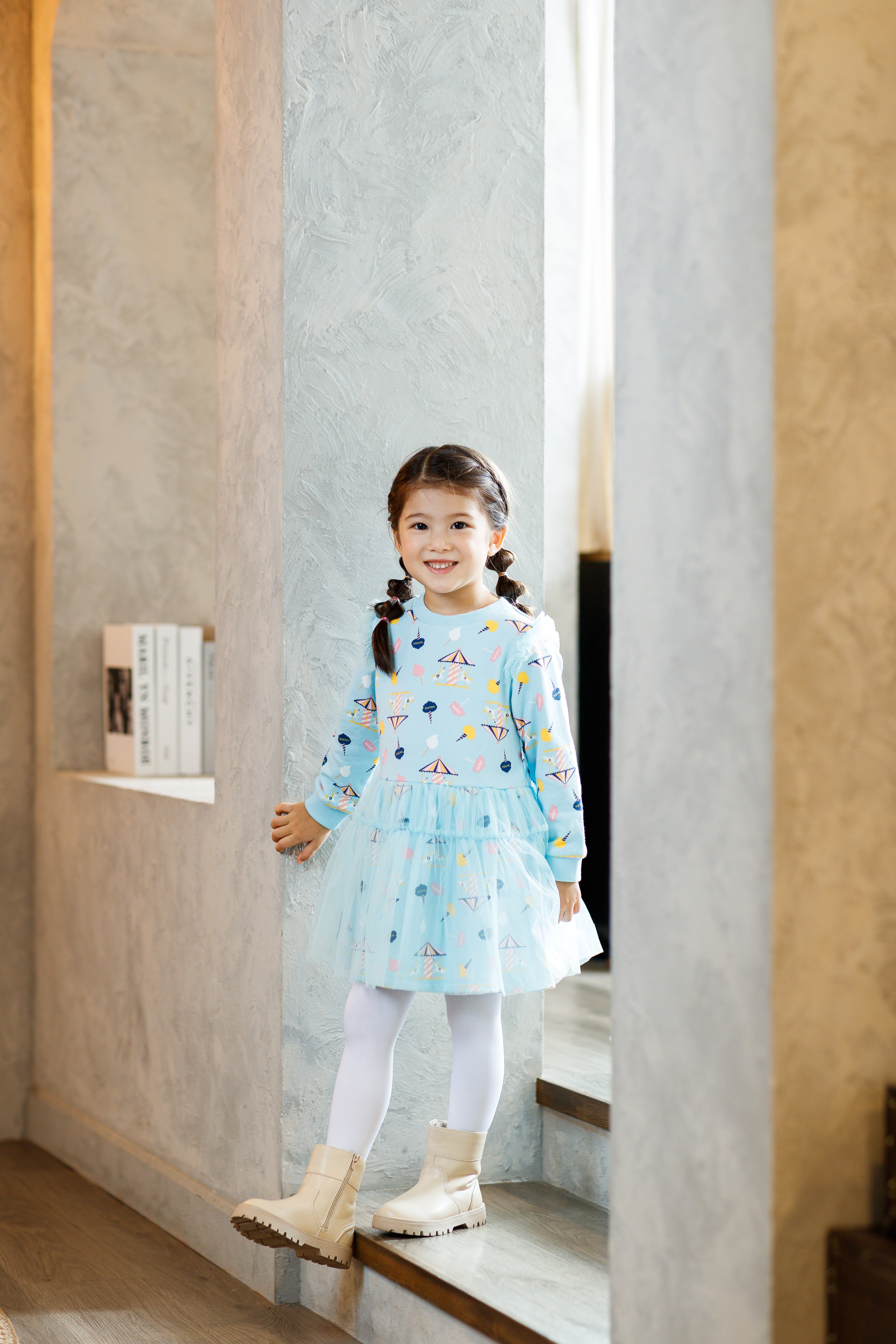 Unicorn-Print Frill Sweatshirt