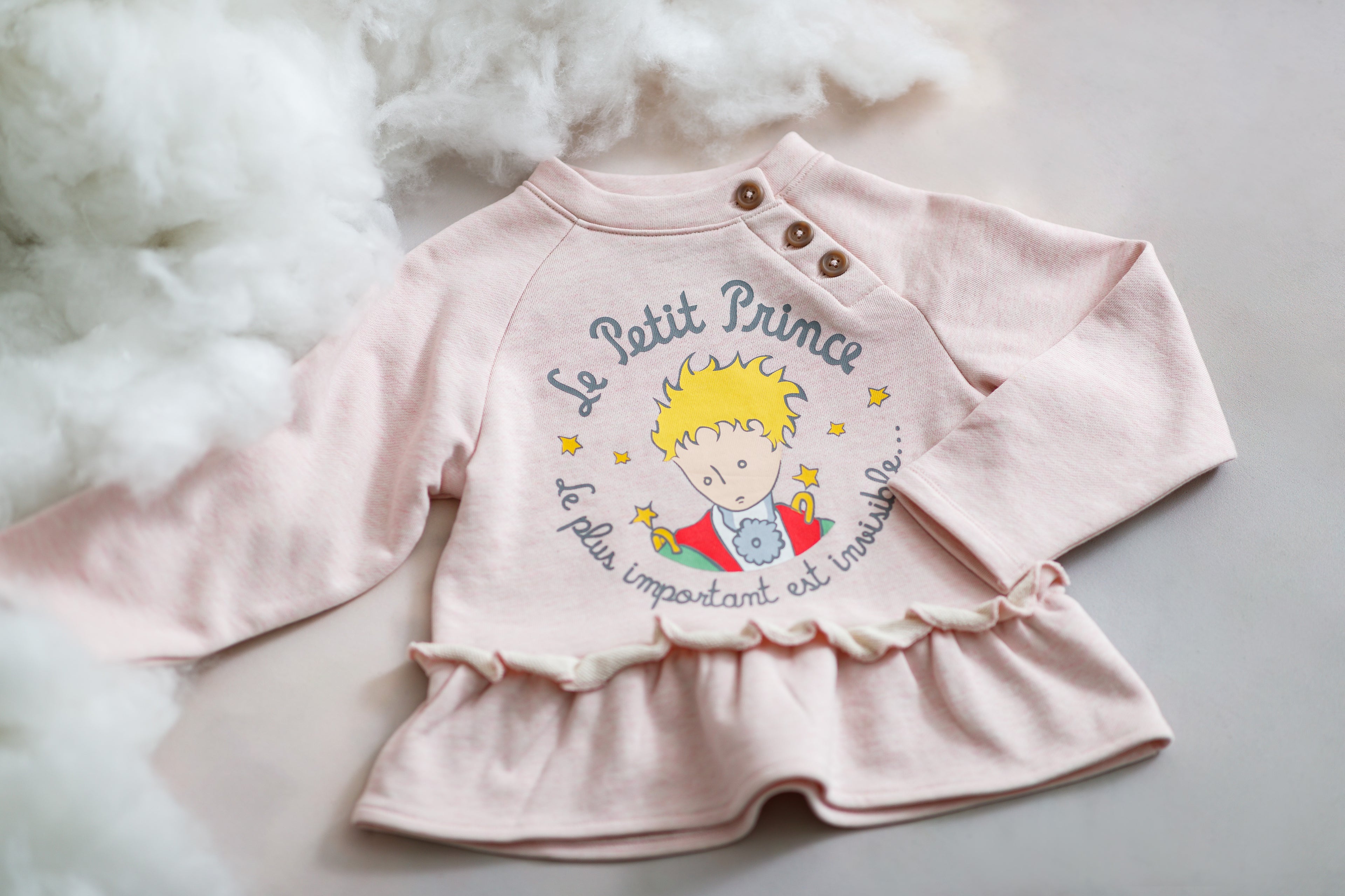 Character-Print Flare Hem Top