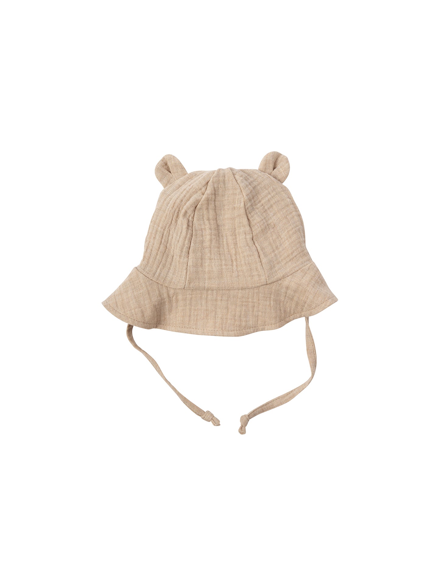 Muslin Sun Hat With Teddy Ears (GOTS)
