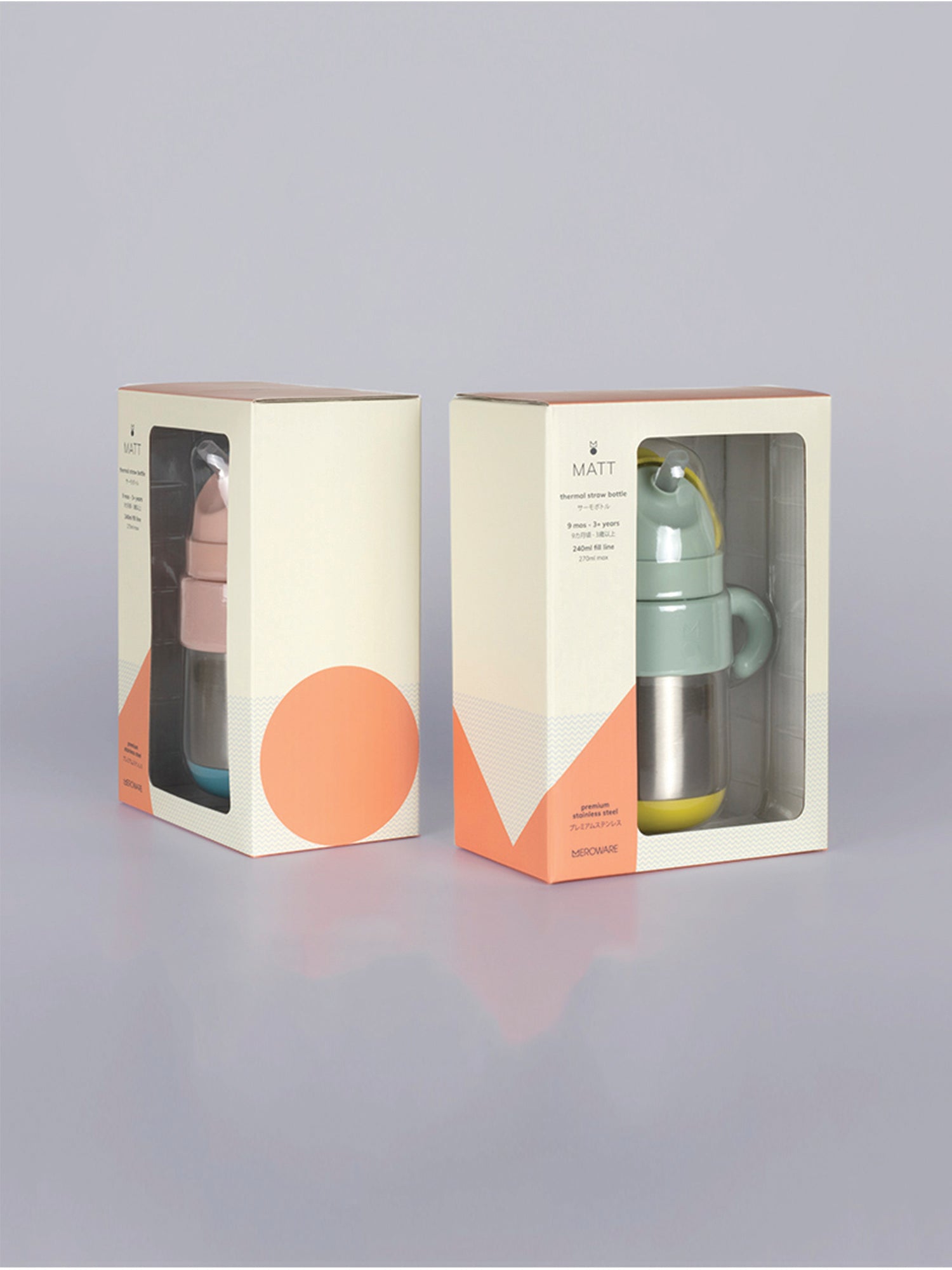 Matt Thermal Straw Bottle - Lemon + Mojito