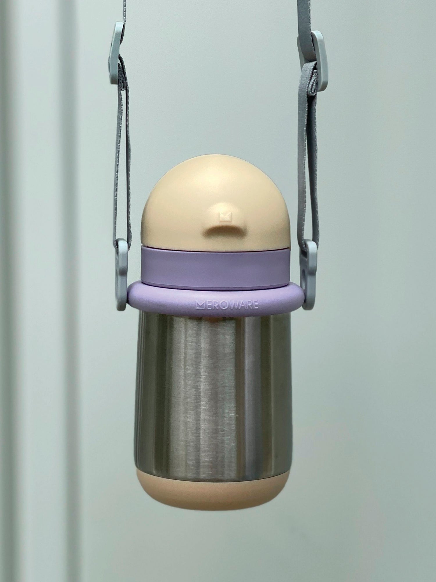 Matt Thermal Straw Bottle - Purple + Milk Tea