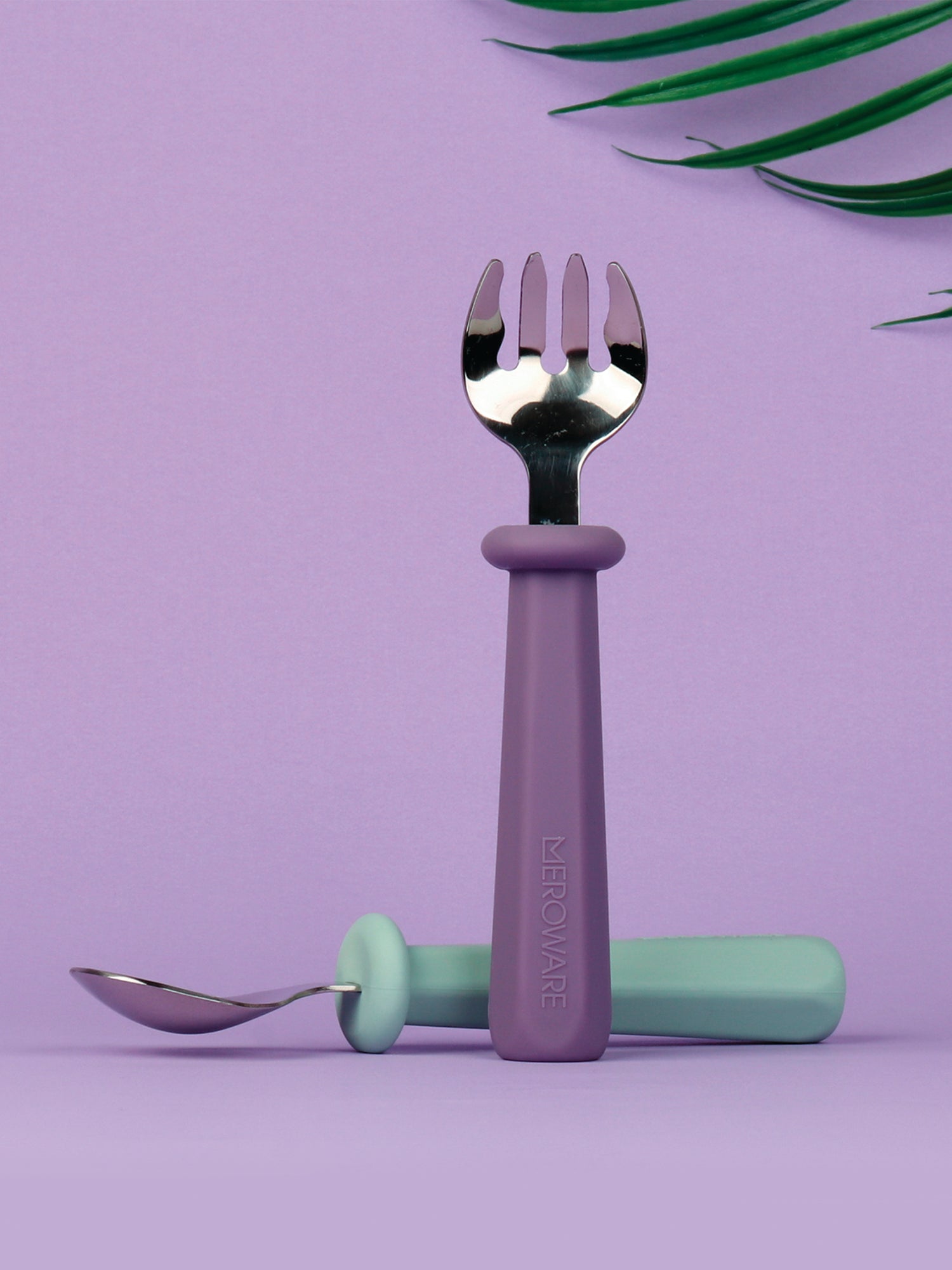 Nana Spoon And Fork Set- Mojito + Purple