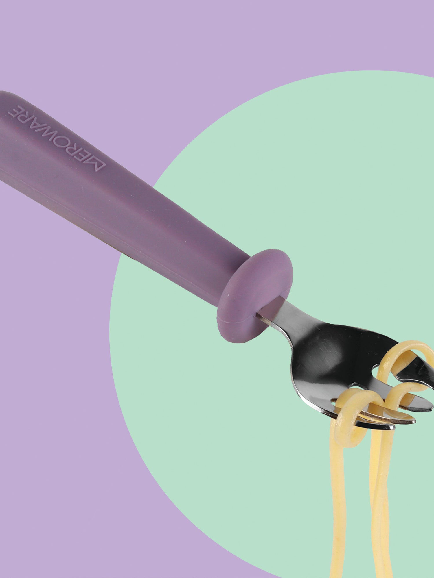Nana Spoon And Fork Set- Mojito + Purple