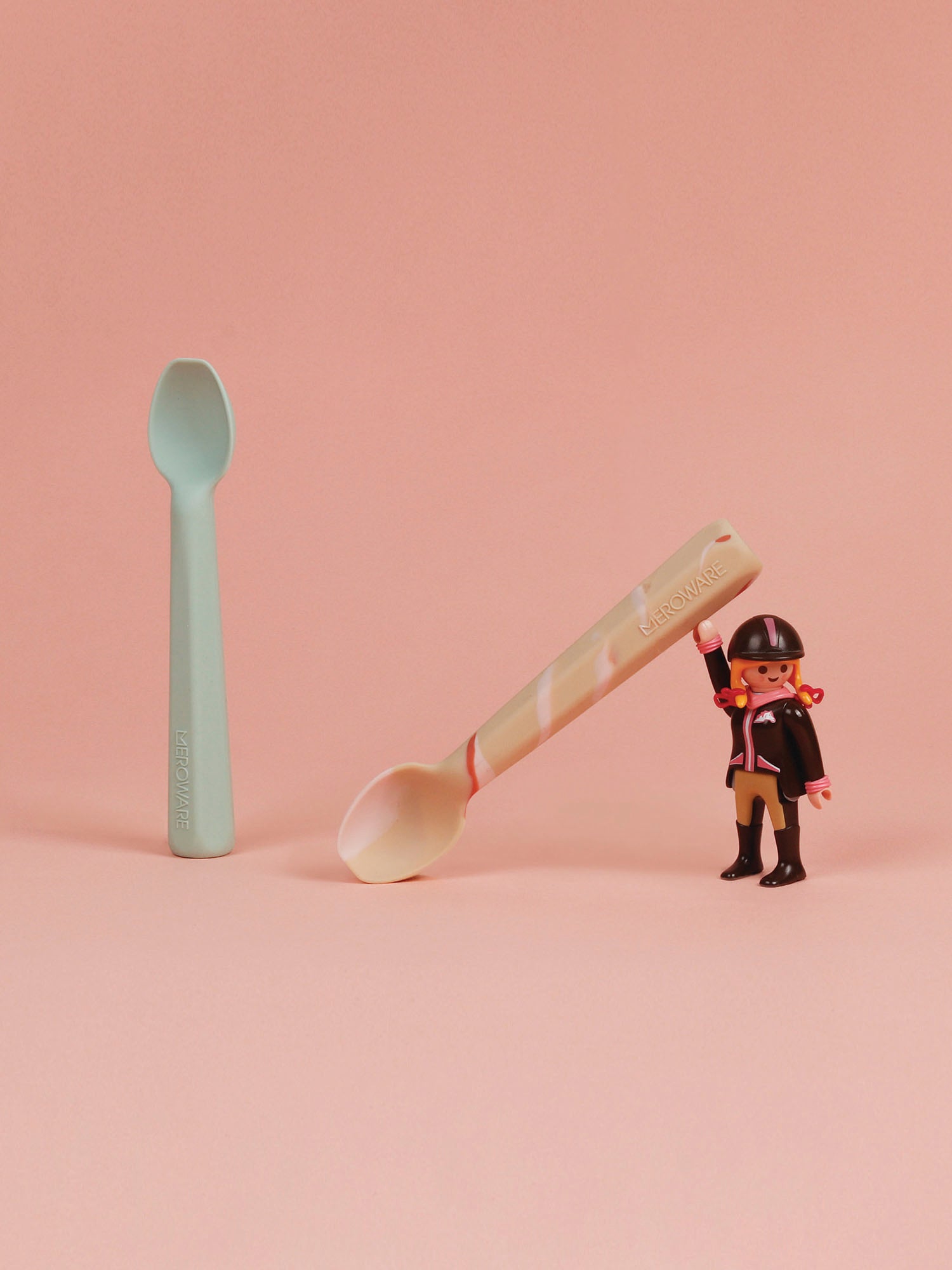 Gary Soft Spoon Set- Mojito + Milk Tea Swirl