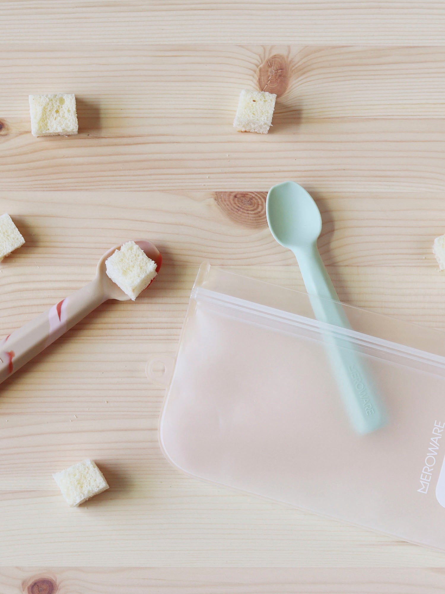 Gary Soft Spoon Set- Mojito + Milk Tea Swirl