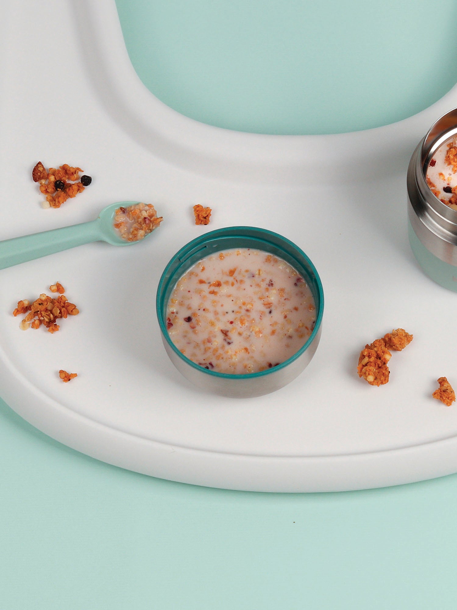 Gary Soft Spoon Set- Mojito + Milk Tea Swirl