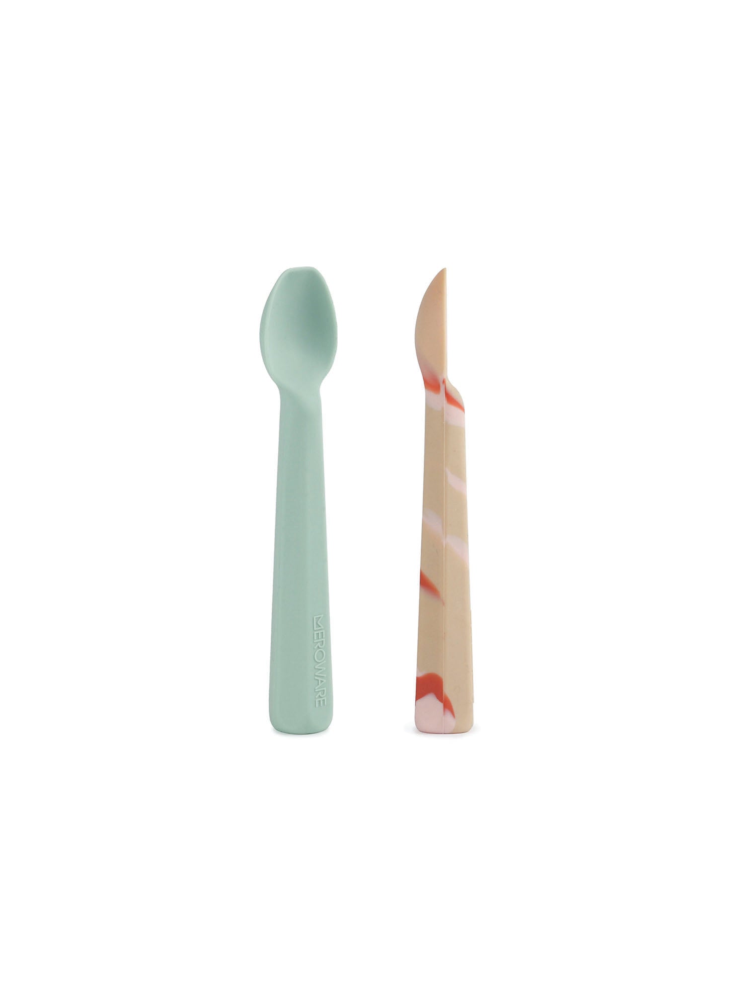 Gary Soft Spoon Set- Mojito + Milk Tea Swirl