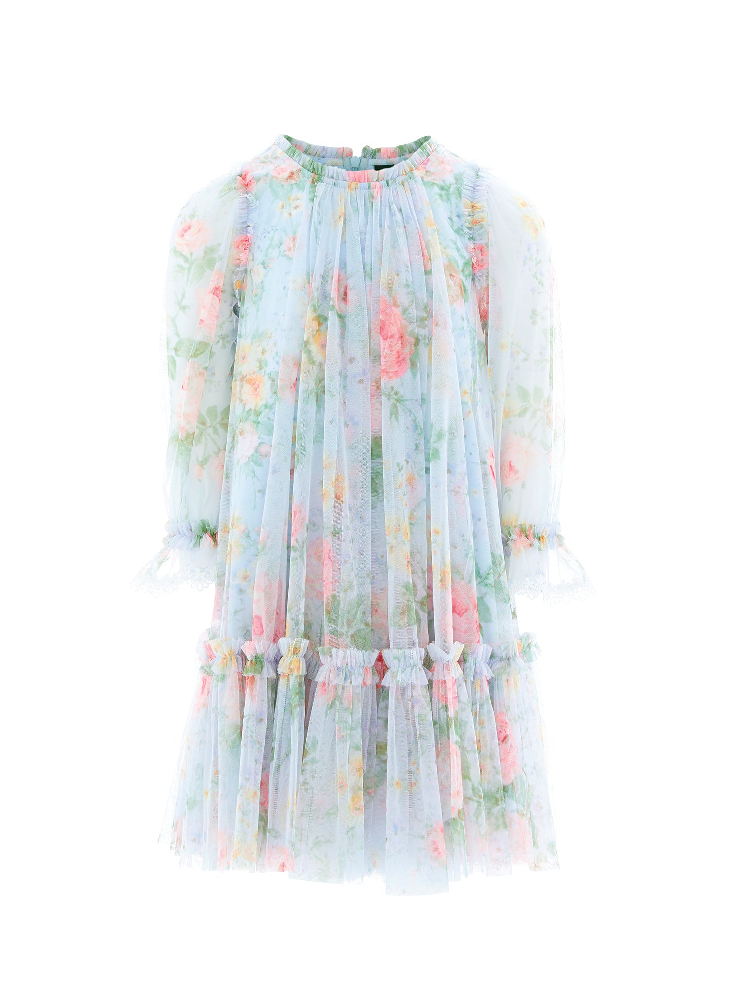 Pompadour Garden Long Sleeve Kids Dress