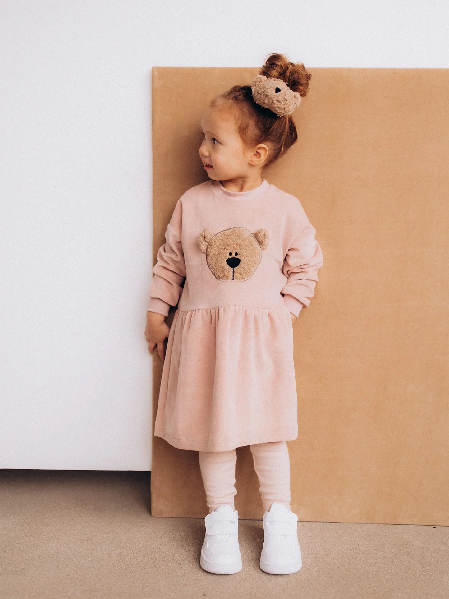 Embroidered Velour Dress (GOTS)