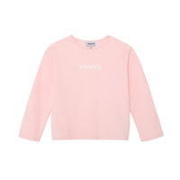 Vauva FW23 - Girls Cotton Long Sleeve Crewneck T-Shirt (Pink) 150 cm