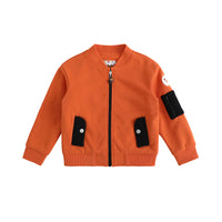Vauva FW23 - Boys Zip Long Sleeve Jacket (Orange/Black) 150 cm