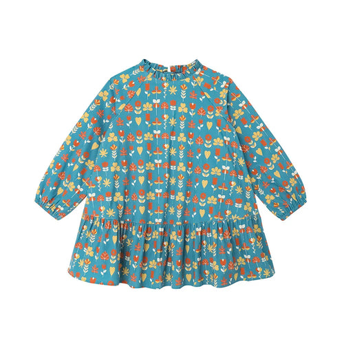 VAUVA Vauva FW23 - Girls Fungus Collar Printed Dress (Green) Dress