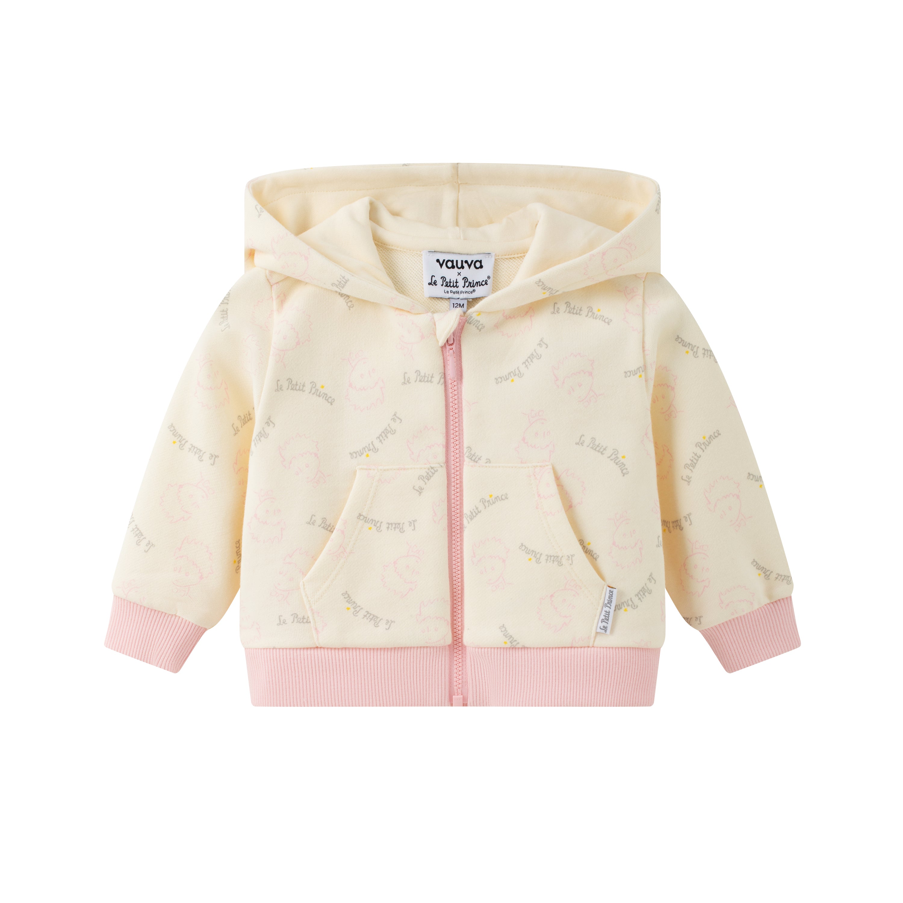 Vauva x Le Petit Prince Vauva x Le Petit Prince - Baby Hooded Long Sleeve Zip Jacket (Pink) Coat & Jacket