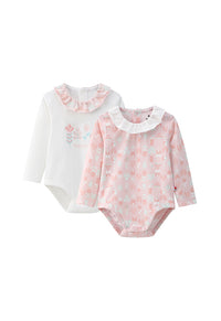 Vauva BBNS - Organic Lotus Collar Floral Cotton Bodysuits (2-pack) 18 months