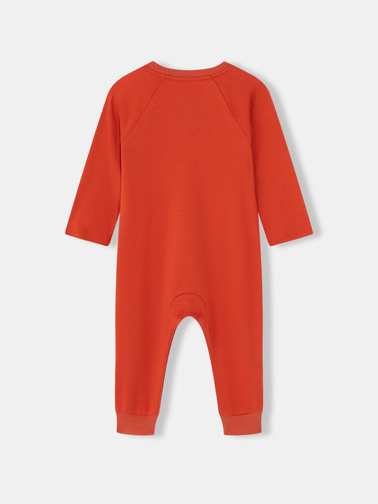 Baby Boys Woodland Hedgehog Print Wrap-Front Romper