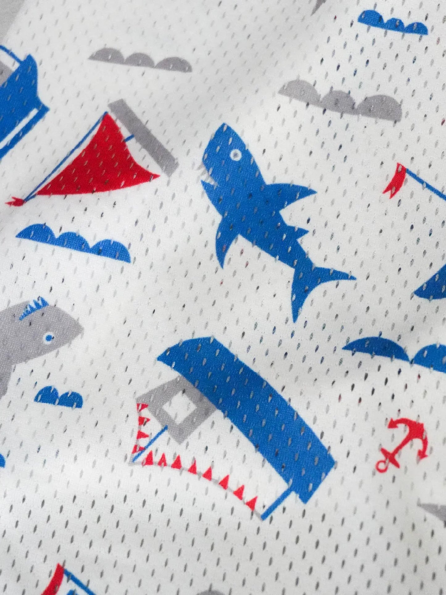 Dog All‑Over Shark Print Mesh Vest