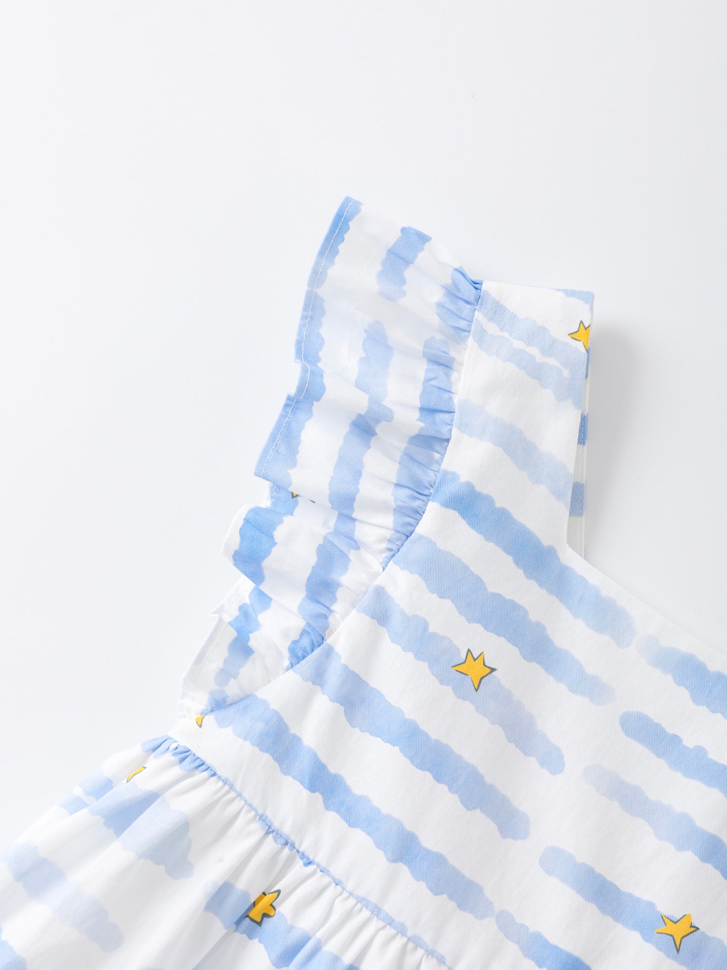 Girls Stripy Ruffle Dress