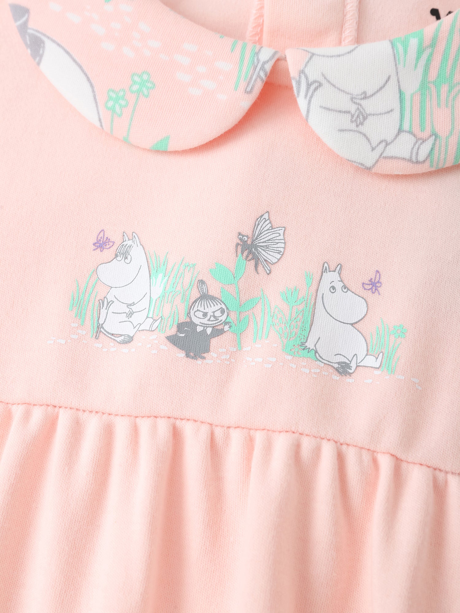 Baby Peter Pan Collar Puff Sleeve Romper