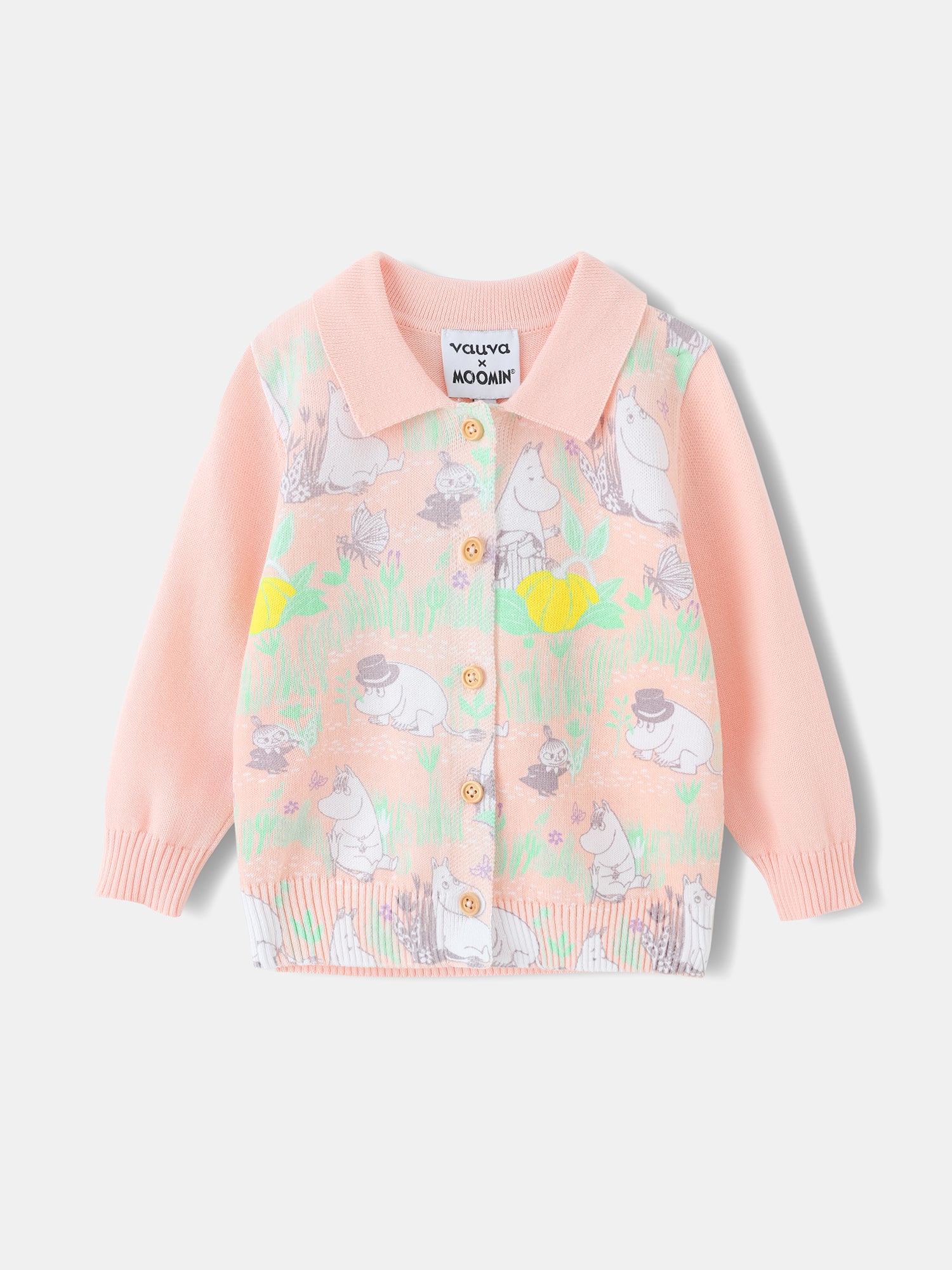 Baby Polo Neck Print Cardigan