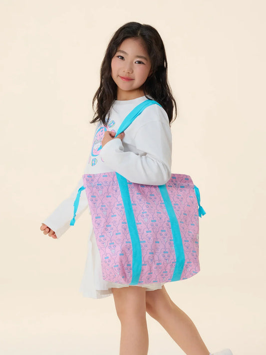 All‑Over Bunny Print Large Tote Bag