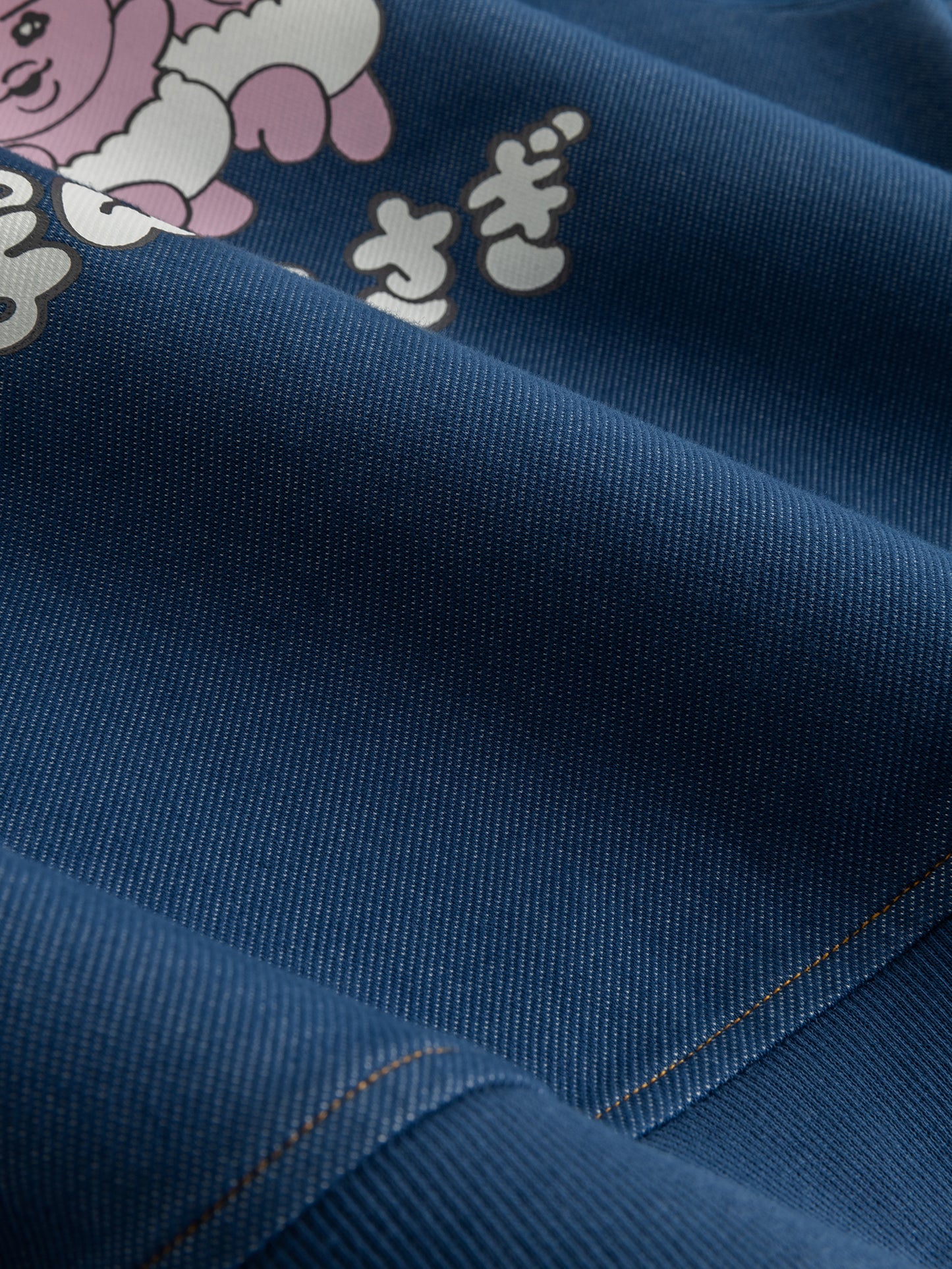 Opanchu Usagi Graphic Back Print Denim Bomber Jacket
