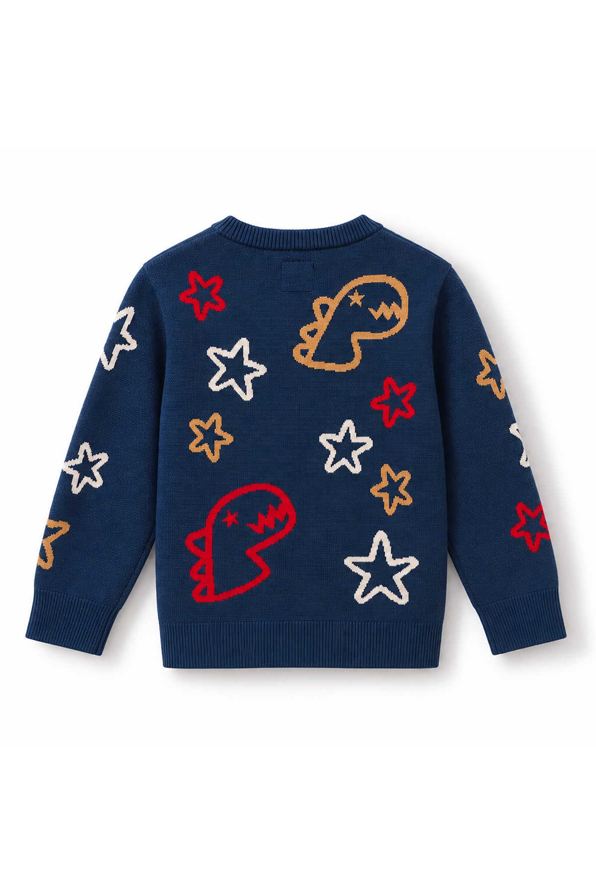 Boys All-Over Stars & Dino Knit Sweater