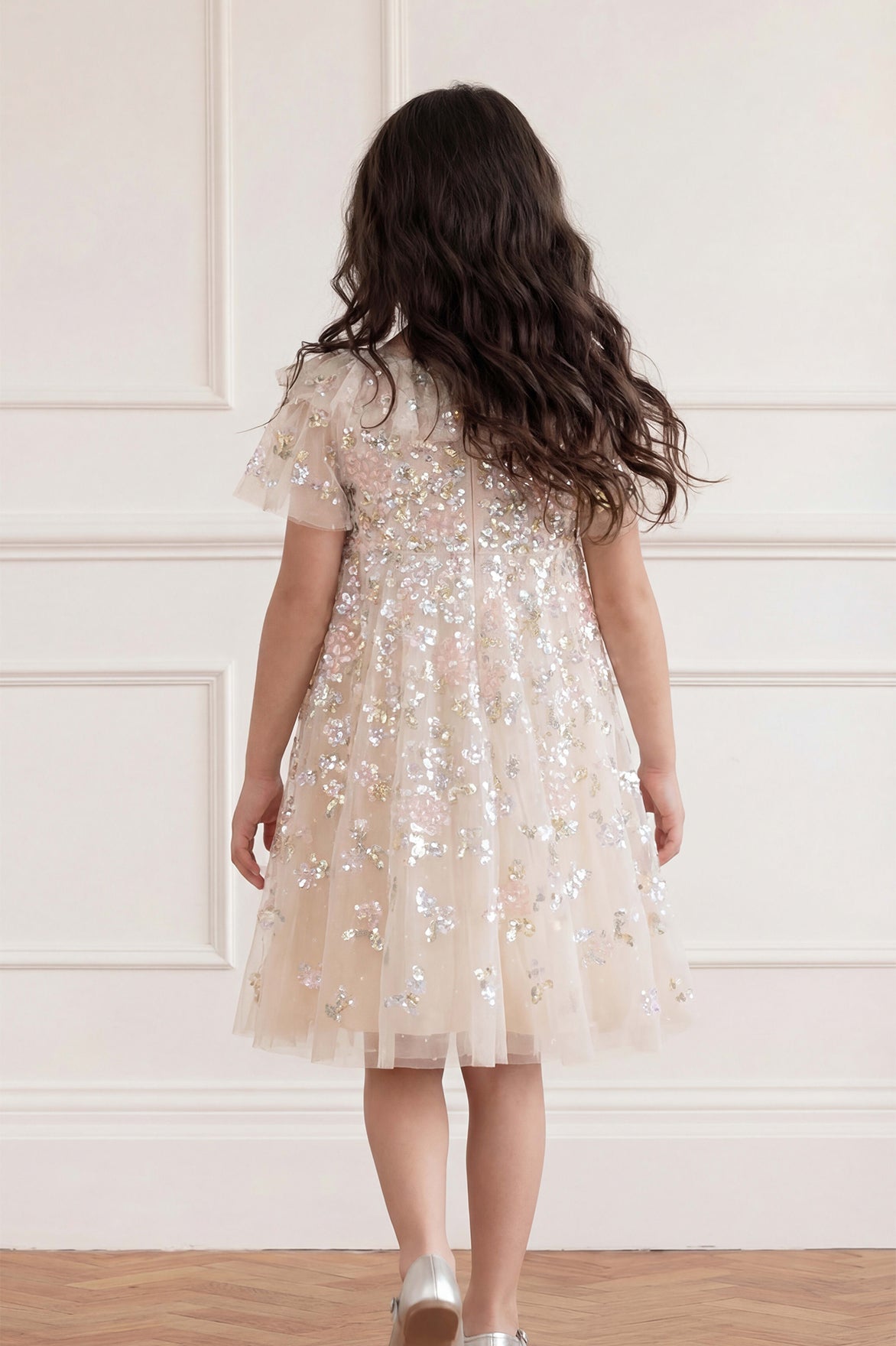Peony Bouquet Sequin Dress
