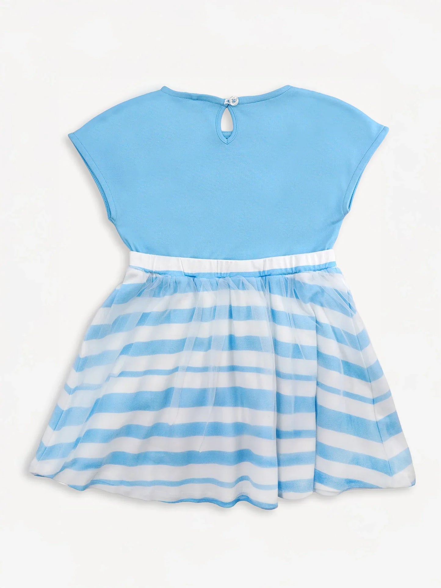 Girls Sleeveless Strawberry Print Two-Layer Dress