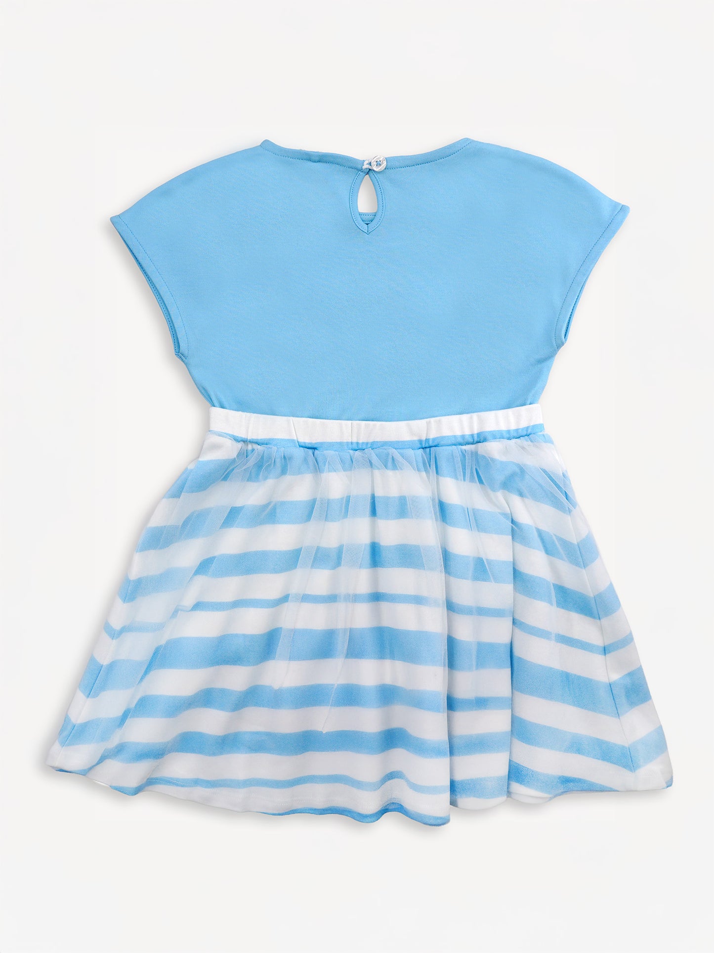 Girls Sleeveless Strawberry Print Two-Layer Dress