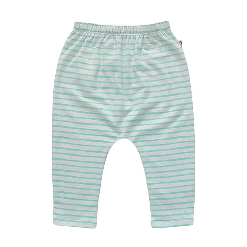 VAUVA Vauva Baby Organic Cotton Stripes Pants - Green Fashion