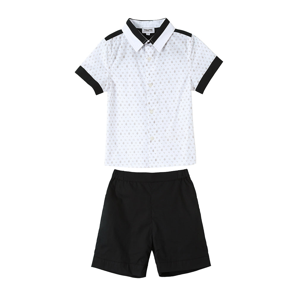 VAUVA Vauva 2022 - Logo Print Shirt/ Shorts Set Suits & Waistcoats