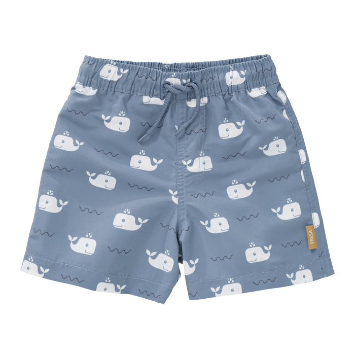 Fresk Swim UV Shorts boys Whale Blue Fog - My Little Korner