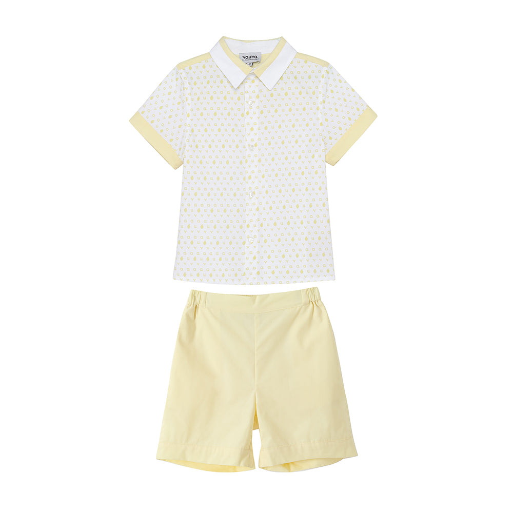 VAUVA Vauva 2022 - Logo Print Shirt/ Shorts Set Suits & Waistcoats