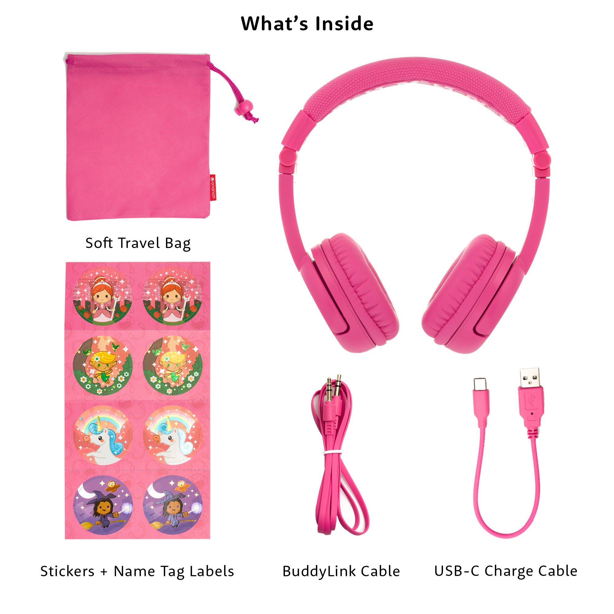Onanoff Onanoff BuddyPhones Play+ (Rose Pink) Headphones & Headsets