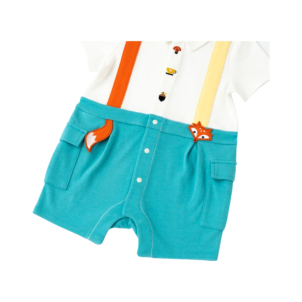 VAUVA Vauva 2022 - Organic Cotton Fox Polo Romper Romper