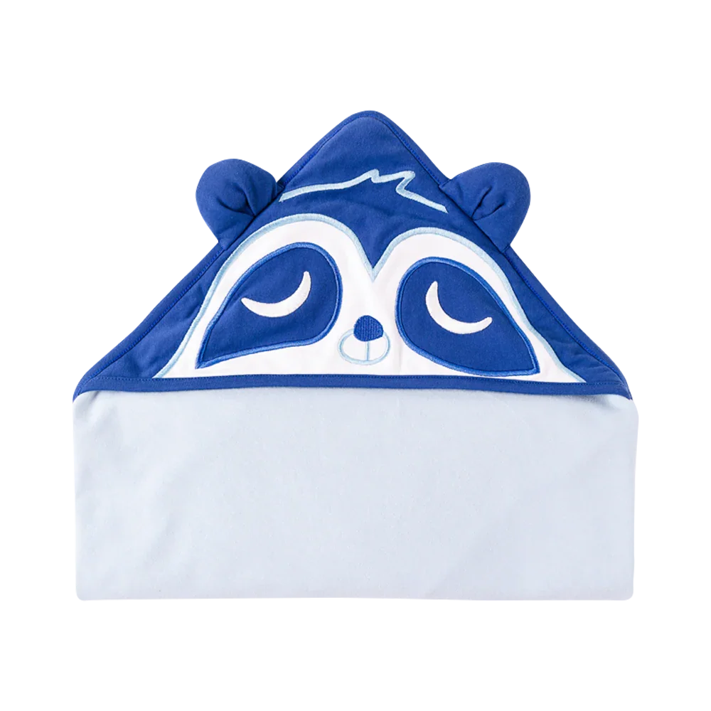 VAUVA Vauva Baby Boys Raccon Pattern Blanket Organic Cotton Blanket