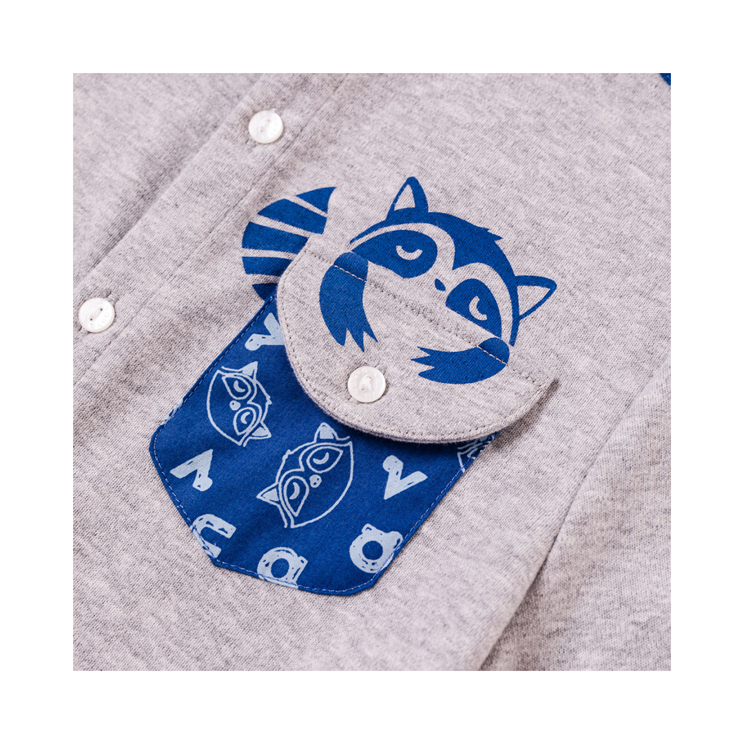 VAUVA Vauva Boys Raccoon Jacket - Grey Coat & Jacket